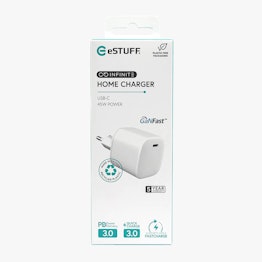 eStuff INFINITE USB C Charger PD 45W GaN White