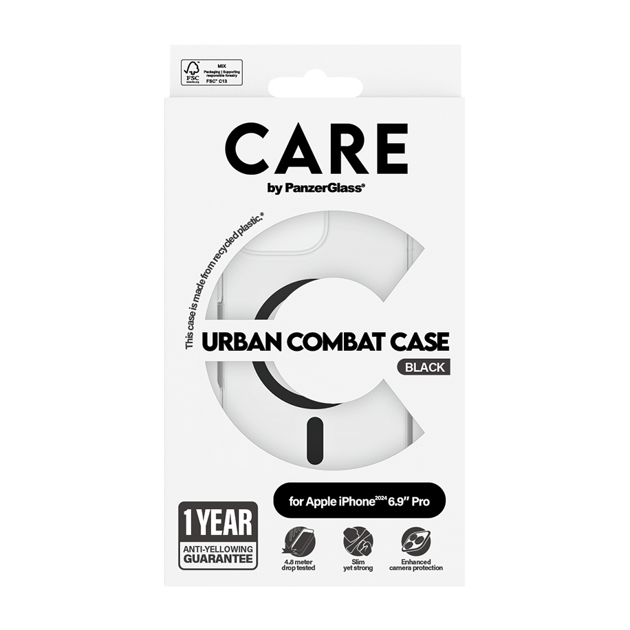 CARE Cover Transparent Black MagSafe iPhone 16 Pro Max