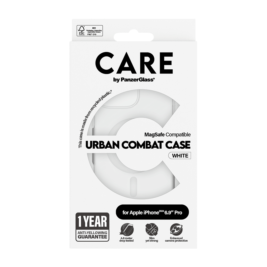 CARE Cover Transparent White MagSafe iPhone 16 Pro Max