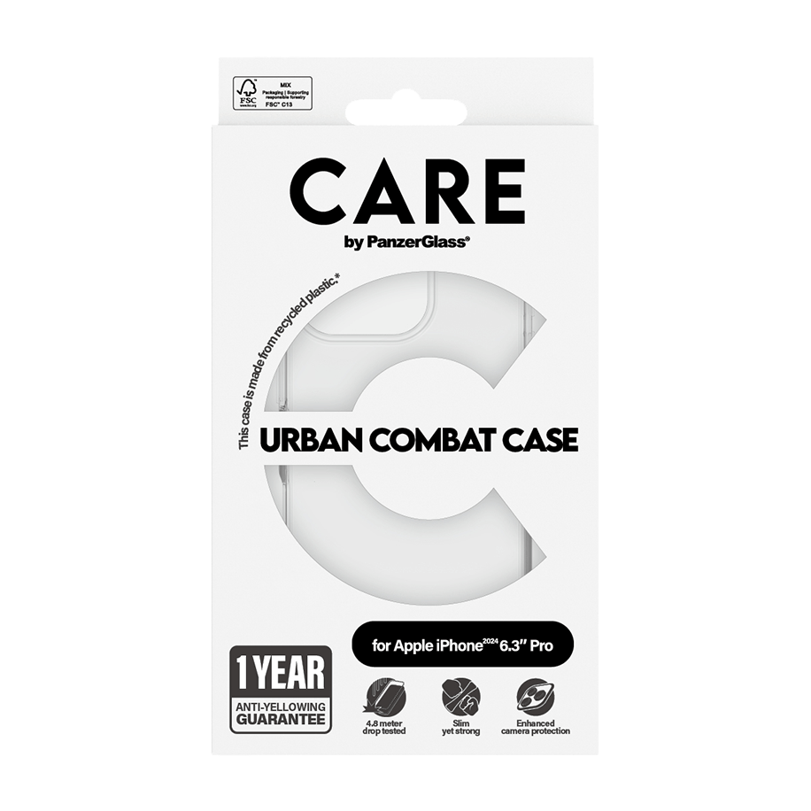 CARE Cover Transparent Clear Frame iPhone 16 Pro