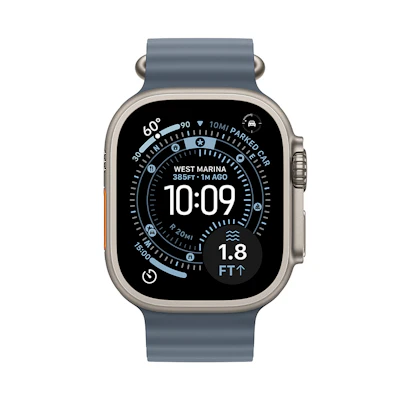 Apple Watch Ultra 3 49mm LTE Natural Titanium Ocean Band Anchor Blue 2 Apple Watch Ultra 3 49mm LTE Natural Titanium Ocean Band Anchor Blue 2