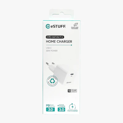 eStuff INFINITE USBC Charger EU PD 30W GaN eStuff INFINITE USBC Charger EU PD 30W GaN
