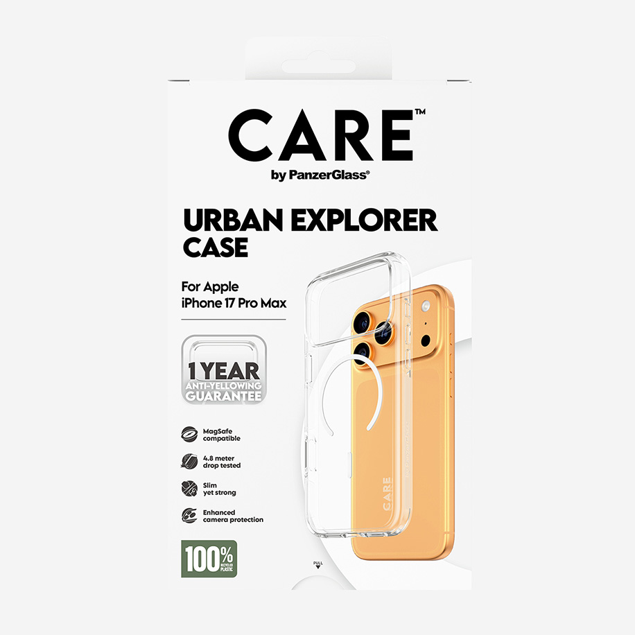 A26294 - CARE Case Transparent White MagSafe iPhone 17 Pro Max V2
