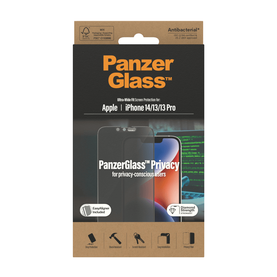 PanzerGlass Privacy iPhone 14 13 13 Pro UWF