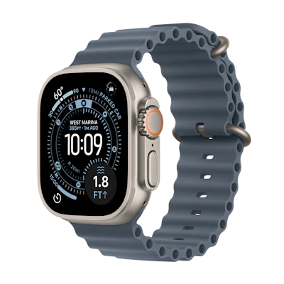 Apple Watch Ultra 3 49mm LTE Natural Titanium Ocean Band Anchor Blue 1 Apple Watch Ultra 3 49mm LTE Natural Titanium Ocean Band Anchor Blue 1