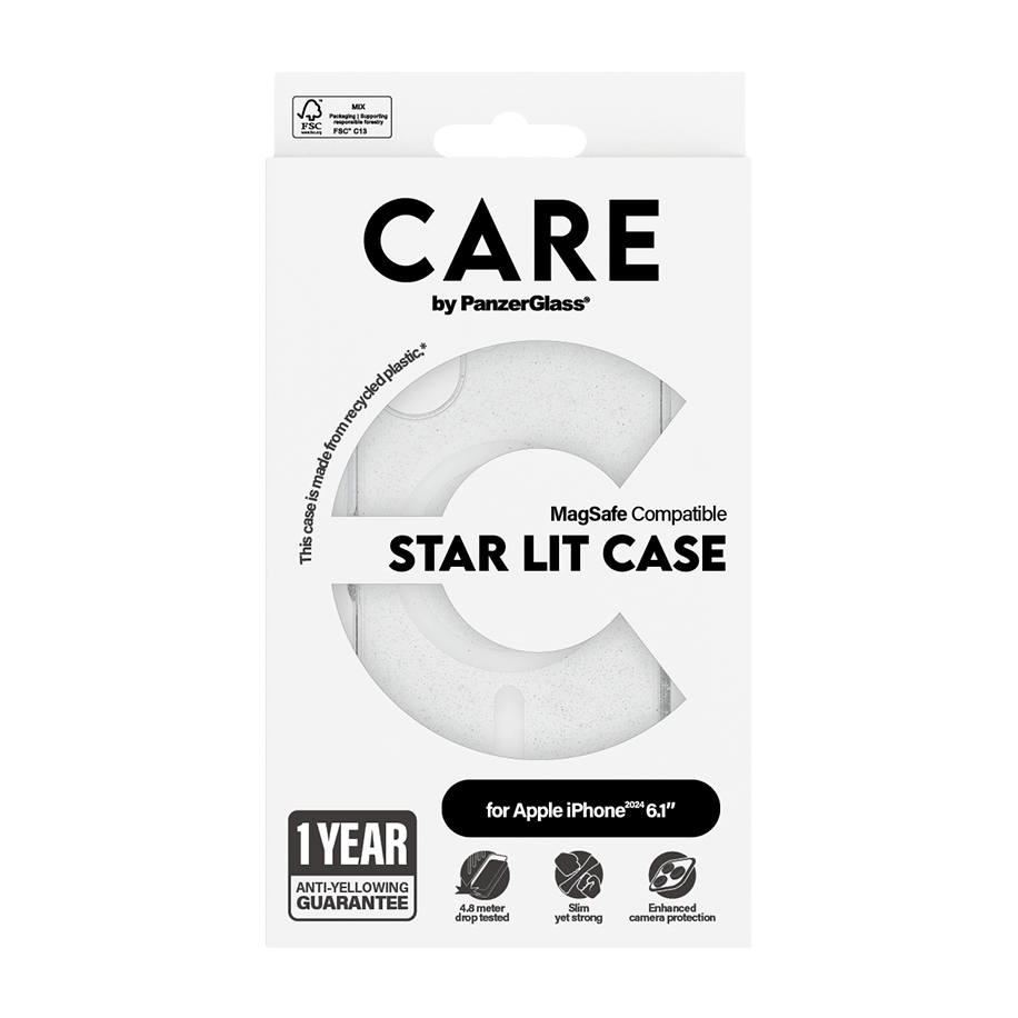 CARE Cover Star Lit White MagSafe iPhone 16