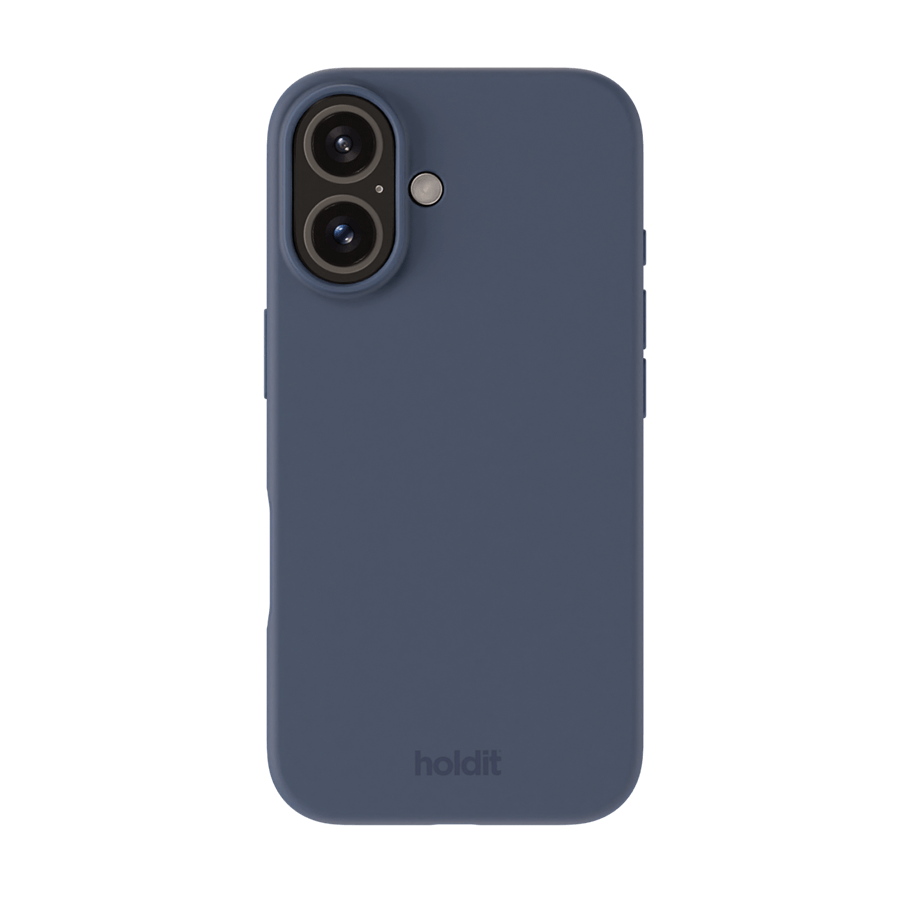 Holdit Silicone Case iPhone 16 Pacific Blue