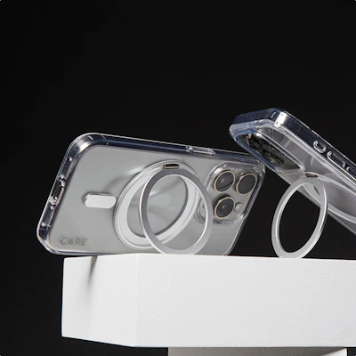 CARE Cover Silver Kickstand MagSafe iPhone 16 Pro CARE Cover Silver Kickstand MagSafe iPhone 16 Pro