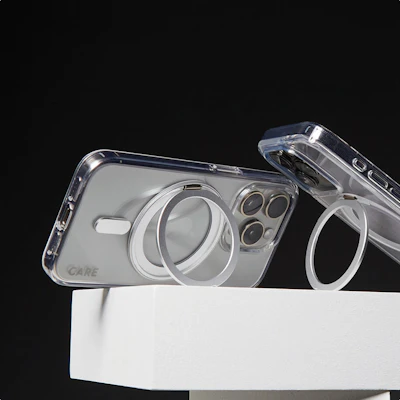 CARE Cover Silver Kickstand MagSafe iPhone 16 Pro Max CARE Cover Silver Kickstand MagSafe iPhone 16 Pro Max