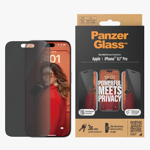 PanzerGlass Privacy iPhone 15 Pro UWF