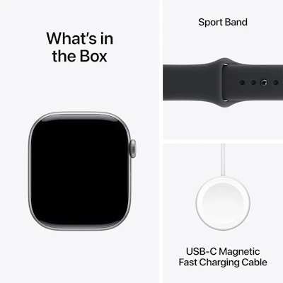 Apple Watch Series 11 46mm LTE Space Gray Aluminum Sport Band Black 9 Apple Watch Series 11 46mm LTE Space Gray Aluminum Sport Band Black 9