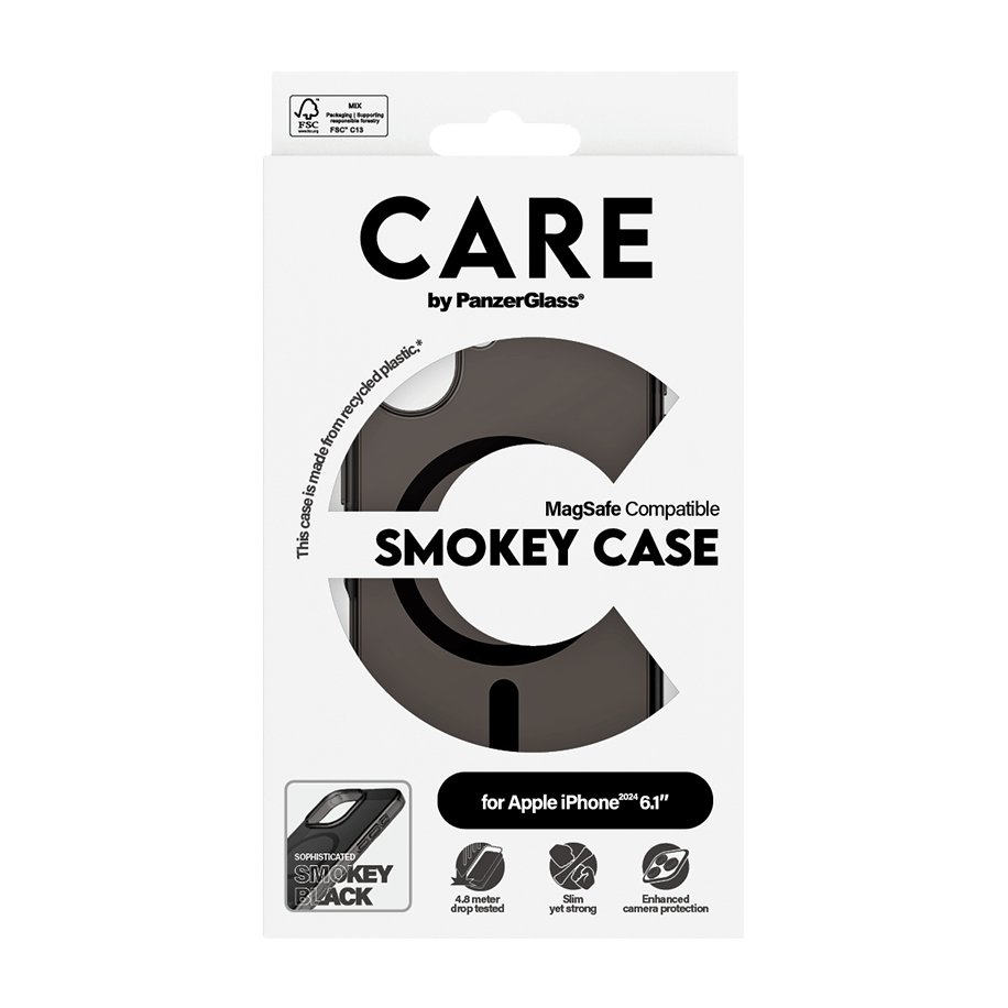 CARE Cover Smokey Black MagSafe iPhone 16