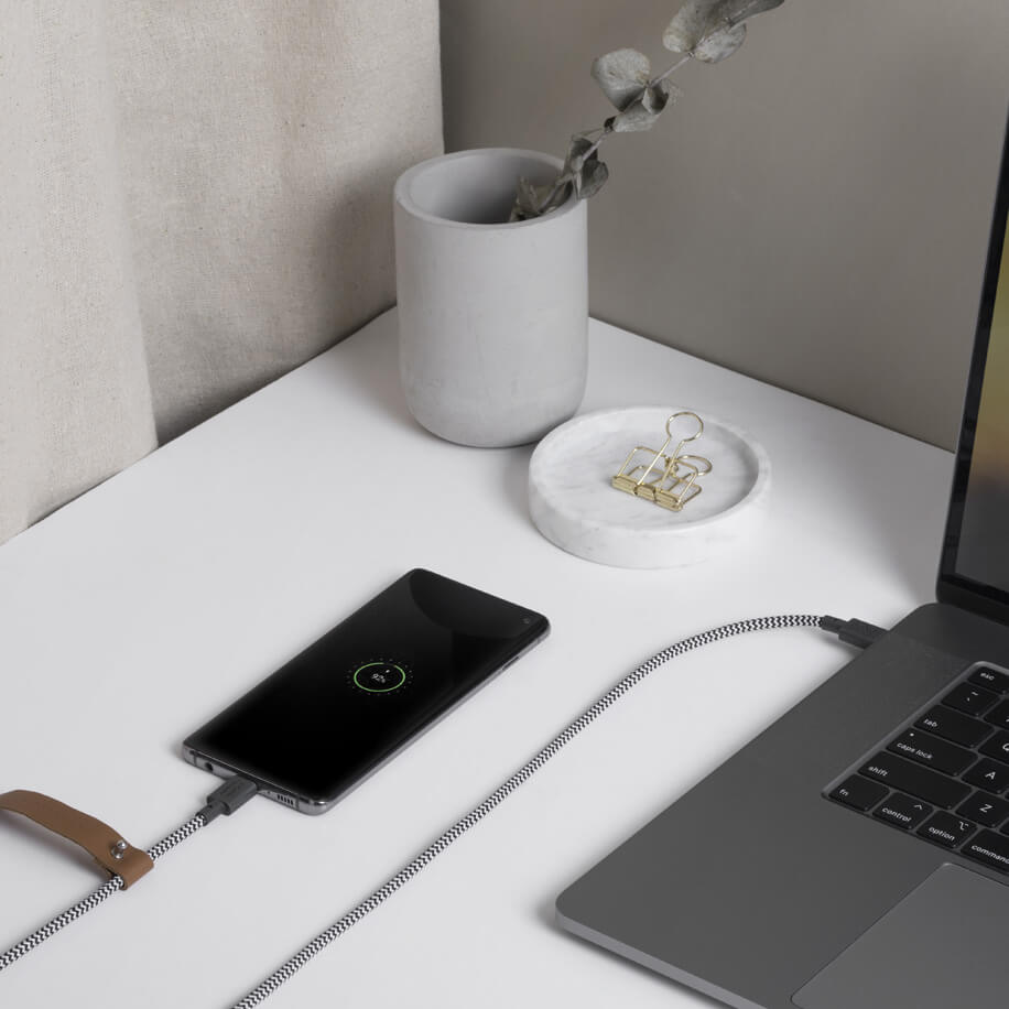 Native Union Belt Kabel USB-C til lightning m. læderspænde 1.2 M