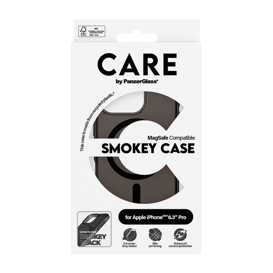 CARE Cover Smokey Black MagSafe iPhone 16 Pro