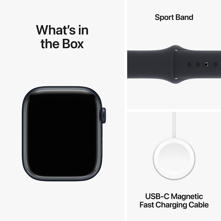 Apple Watch Series 9 45mm Midnight Sport Band ML