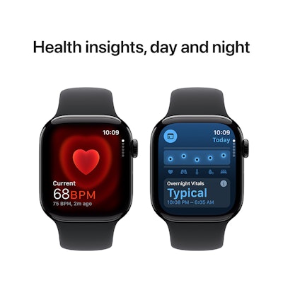 Apple Watch Series 10 42mm Jet Black Aluminium Case with Black Sport Band SM Apple Watch Series 10 42mm Jet Black Aluminium Case with Black Sport Band SM