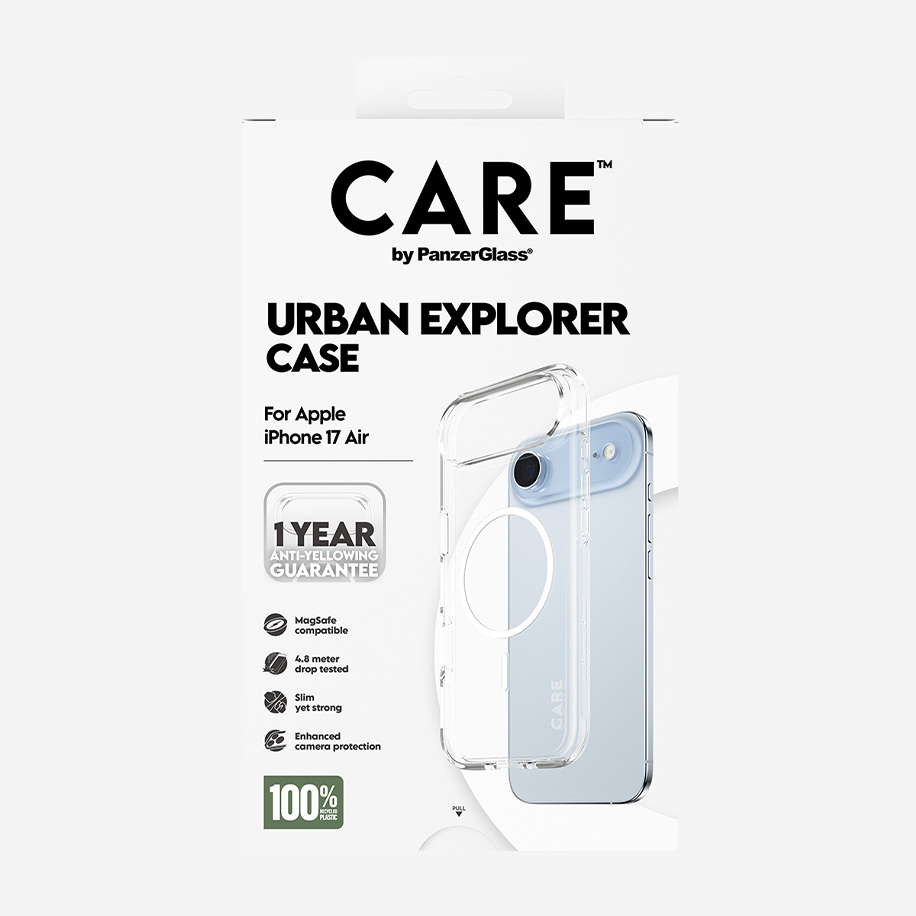 A26289 - CARE Case Transparent White MagSafe iPhone 17 Air V2
